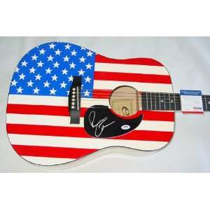 Rodney Atkins Autographed Signed Flag Guitar PSA DNA
