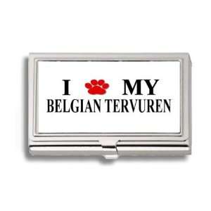  Belgian Tervuren Paw Love My Dog Business Card Holder 