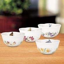 Lenox Butterfly Meadow Basket Dessert Bowls S/4 Brand New  