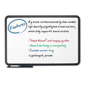 Premium, ghost free, coated styrene dry erase surface enclosed by blow 