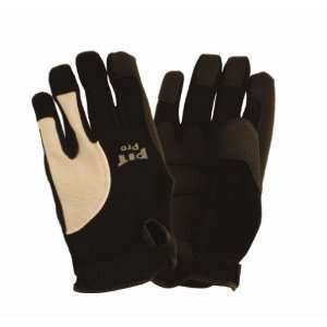   Palm Padded Activity Glove for Finger Tips and Thumb, Black, Large