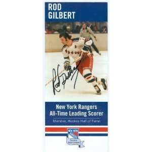  Rod Gilbert Autographed/Hand Signed post card 3.5x8.5 (New 