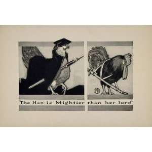   College Hen M. L. Blumenthal   Original Halftone Print