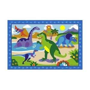 Dinosaur Land Kids Rug   39 x 58   Olive Kids   OLK 052 39X58