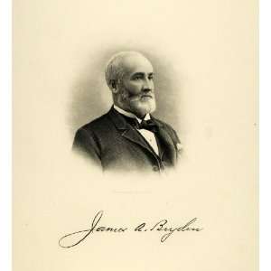  1895 Steel Engraving Portrait James A. Bryden Milwaukee Robert 