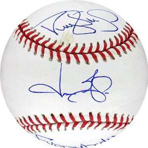  Jason Giambi and Darryl Strawberry Autographed Baseball 