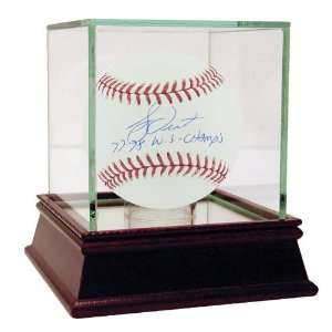  Bucky Dent Autographed Major League Baseball w 77 78 W.S 
