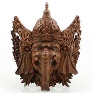    Ganesha 1 Wooden Carving Mask~Bali Sculpture~Unique