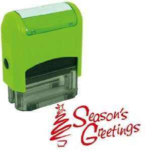  Self Inking Christmas Rubber Stamp   SEASONS GREETINGS 