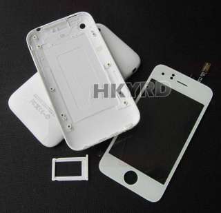 Back housing+LCD Touch screen digitizer iphone 3g White  