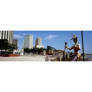  Jester Statue with Buildings in the Background, Riverwalk 