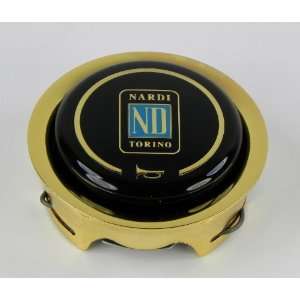 Nardi Gold Steering Wheel Horn Button   Single Contact   Fits Nardi 