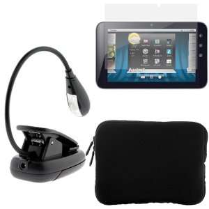   Book Light + Clear LCD Screen Protector Film Guard for Dell Streak 7