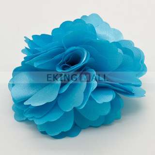 Korean Stylish Silky Rose Flower Hat Hair Clip Brooch Pin 5 Colors 