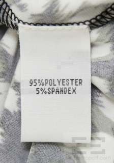 Kenneth Cole Black, White & Olive Print Sleeveless Jersey Dress Size 