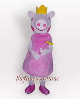 New Princess peppa pig Mascot costume adult size  