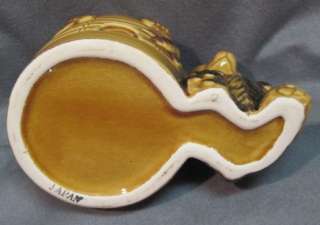 VINTAGE HONEY JAR~POT~BEAR~BEES~HIVE SHAPED~JAPAN POTTERY~FIGURAL 