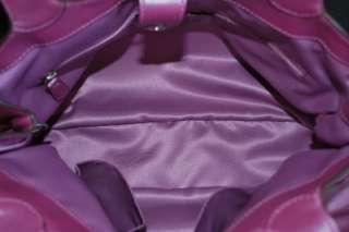 NWT COACH CLOVER PEARLIZED LEATHER ORCHID PURPLE CARRYALL SHOULDER BAG 