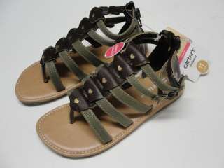   GIRLS TODDLERS BROWN STRAPPY GLADIATOR SANDALS SHOES SIZE 11  