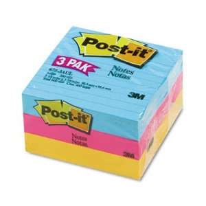  Post it Notes, Original Pad, 4X4, Lined, Assorted Ultra 