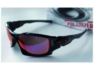 Oakley Polarized Ten Mens Sunglasses Black w/ Red Iridium Lens 