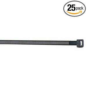   Electrical 30 Inch Heavy Duty Black UV Resistant Cable Ties, 25 Pack