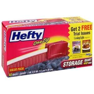  Pac  Active Hefty One Zip Storage Quart Bags Pack of 100 