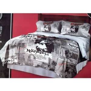  Official License 2pac/tupac Grey black red Comforter King 