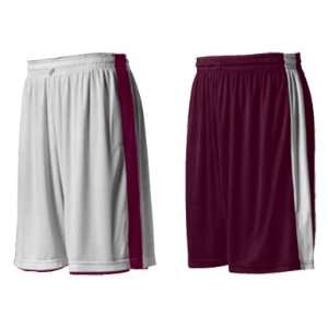   Moisture Management Short MAROON/WHITE (MRW) YXL