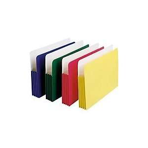   Colored Top Tab File Pockets, 5 1/4 Expansion 