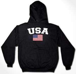 USA American Flag Hoodie Hooded Sweatshirt Pullover  