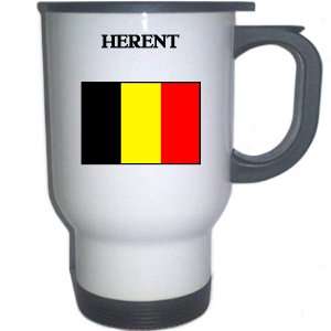  Belgium   HERENT White Stainless Steel Mug Everything 