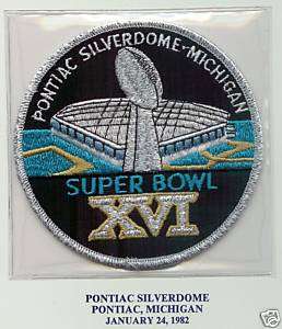 1982 SUPER BOWL XVI OFFICIAL NFL PATCH 49ERS BENGALS  