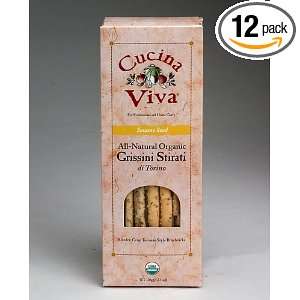 Cucina Viva Sesame Breadsticks, 4.23 Ounce Packages (Pack of 12 