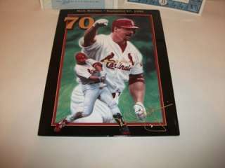 Mark McGwire 70th Homerun Limited Edition Plaque Plate  