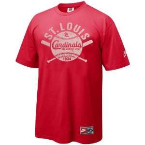  Nike St Louis Cardinals Red Cooperstown Graphic T shirt 