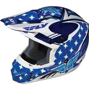  Fly Racing Kinetic Flash Motocross Youth Helmet Blue/White 