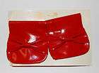 vintage red vinyl bow shoe clip dead stock tip toe nos $ 3 99 time 