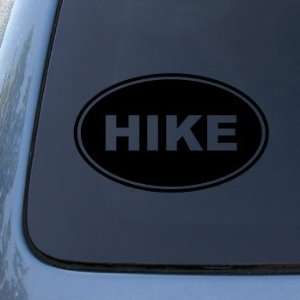 HIKE EURO OVAL   Hiking   Vinyl Car Decal Sticker #1715  Vinyl Color 