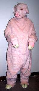 PIG COSTUME Adult Full Body Suit Mask Gloves Hooves  