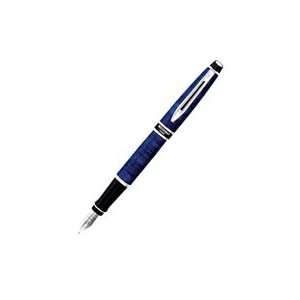  Waterman Expert II Dune Blue Chrome Trim Fountain Pen Fine 