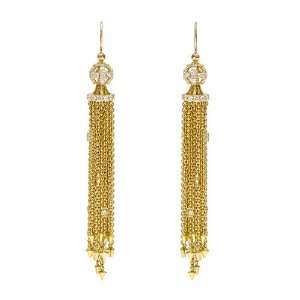  Paul Morelli 18k Gold & Diamond Tassel Earrings Jewelry