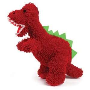 Zanies Moppy Fabric, Plush and Felt DinoMate Dog Toy, T Rex, 12 1/2 