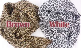2color Fashion Leopard Soft Shawl Scarf Wrap Long Stole  