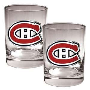 Montreal Canadiens 2pc Rocks Glass Set   Primary Logo  