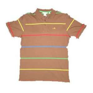  Enjoi Brown SS Colar Shirt Size Large