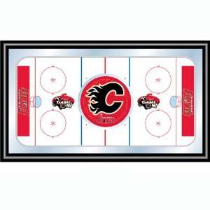    NHL Calgary Flames Framed Hockey Rink Mirror