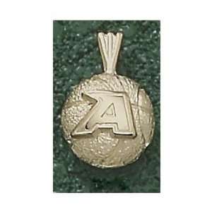 Army Black Knights Solid 14K Gold A Basketball Pendant 