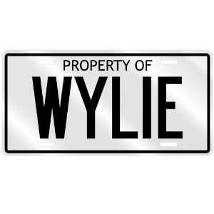 PROPERTY OF WYLIE LICENSE PLATE SING NAME 