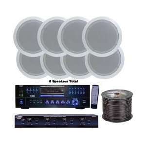  Ceiling Speakers W/Stereo Receiver/DVD/ Amp System Electronics